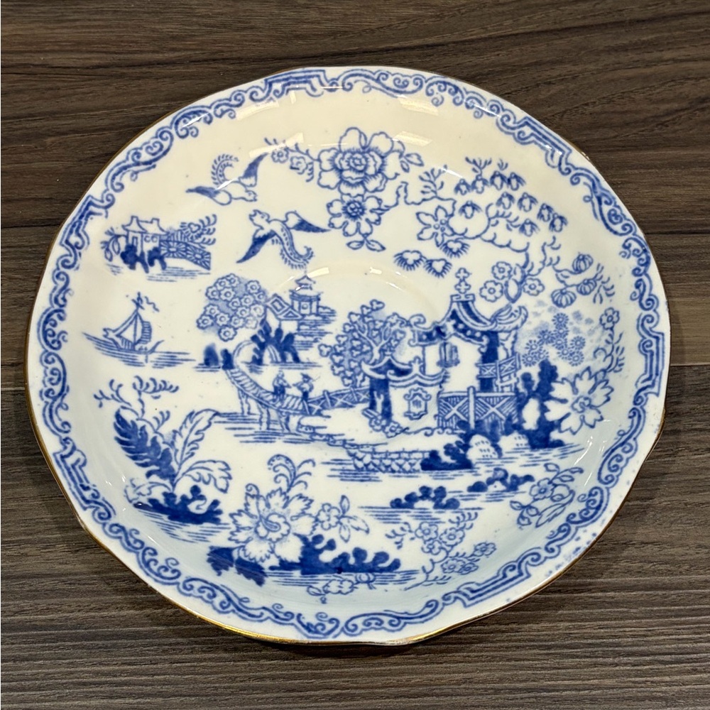 Vintage Replacement Royal Albert Blue Mikado Saucer England